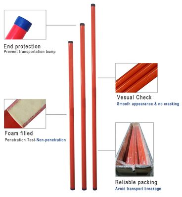 Live Line Tools Epoxy Fiberglass Pipe / Foam Filled Fiber Glass Knitting and Pultruded Tube